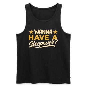 Willst Du Eine Übernachtung Haben? Übernachten Süß - Männer Premium Bio Tank Top - Schwarz - Vorne - AI Model Male 178 light (178cm)