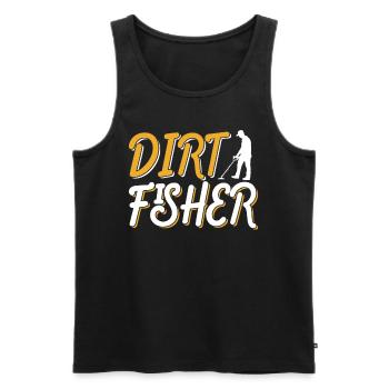 Dirt Fischer Dirt Fishing Metal Detecting - Männer Premium Bio Tank Top - Schwarz - Vorne - Michal (187cm)