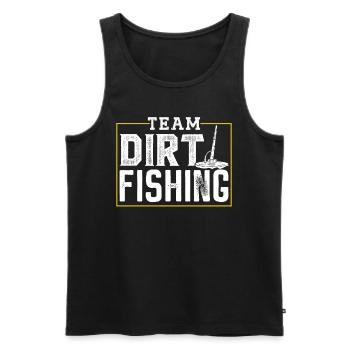 Team Dirt Fishing Metal Detection Metal Detecting - Men's Premium Organic Tank Top - black - Front - AI Model Male 178 light (178cm)
