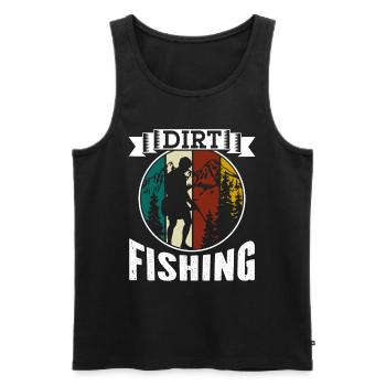 Dirt Fishing Metal Detection Metal Detecting - Men's Premium Organic Tank Top - black - Front - AI Model Male 178 light (178cm)