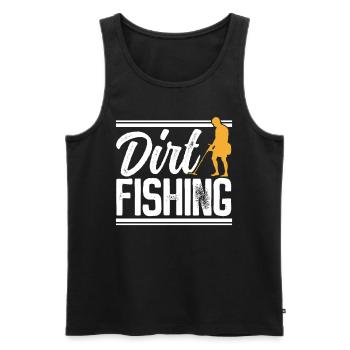 Dirt Fishing Metal Detecting Metal Detection - Men's Premium Organic Tank Top - black - Front - AI Model Male 178 light (178cm)