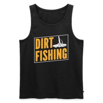 Dirt Fishing Metal Detection Metal Detecting - Men's Premium Organic Tank Top - black - Front - AI Model Male 178 light (178cm)