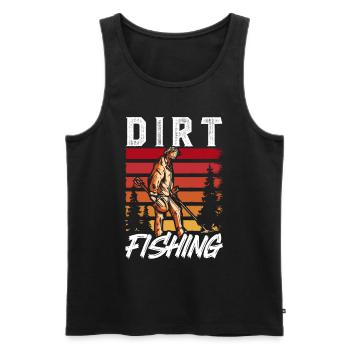 Dirt Fishing Metal Detection Metal Detecting - Men's Premium Organic Tank Top - black - Front - AI Model Male 178 light (178cm)
