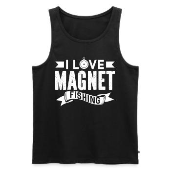 J’adore la pêche magnétique magnétique - Débardeur bio Premium Homme - noir - Devant - AI Model Male 178 light (178cm)