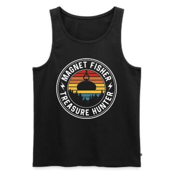 Magnetfischer Schatzsucher Magnet Magnetfischen - Männer Premium Bio Tank Top - Schwarz - Vorne - AI Model Male 178 light (178cm)