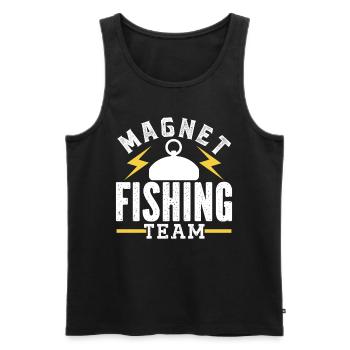 Magnet Fishing Team Magnet Fishing Magnet Pêcheurs - Débardeur bio Premium Homme - noir - Devant - AI Model Male 178 light (178cm)