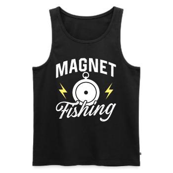 Magnetfischen Magnetfischer Magnet - Männer Premium Bio Tank Top - Schwarz - Vorne - AI Model Male 178 light (178cm)