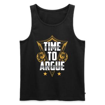 Zeit Zum Streiten Argumentieren Anwalt Argument - Männer Premium Bio Tank Top - Schwarz - Vorne - AI Model Male 178 light (178cm)