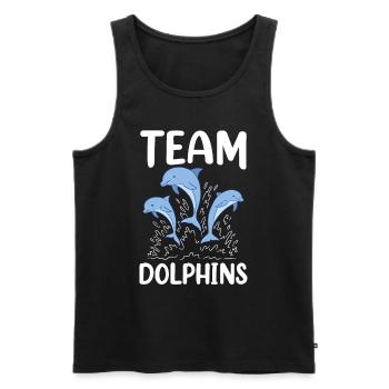 Team Dolphins Lovers Dolphins Dolphins Dolphins - Men's Premium Organic Tank Top - black - Front - AI Model Male 178 light (178cm)