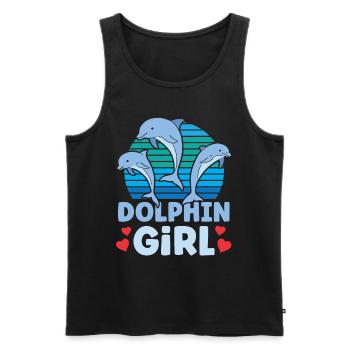 Dolphin Girl Dolphins Dolphins Dolphin Lovers - Débardeur bio Premium Homme - noir - Devant - Michal (187cm)