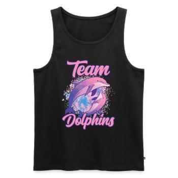 Team Dolphins Lovers Dolphin Dolphin Dolphins - Men's Premium Organic Tank Top - black - Front - AI Model Male 178 light (178cm)