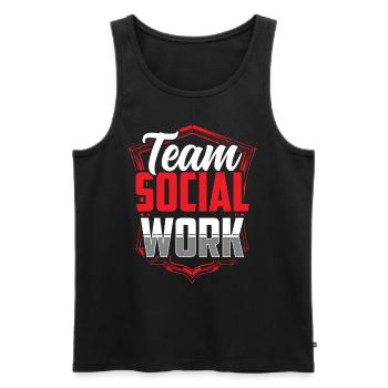Social Work Team Social Work Social Workers - Men's Premium Organic Tank Top - black - Front - AI Model Male 178 light (178cm)