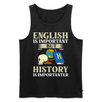 Geschichte Lehrer Lektion Professor Historiker - Männer Premium Bio Tank Top - Schwarz - Vorne - AI Model Male 178 light (178cm)