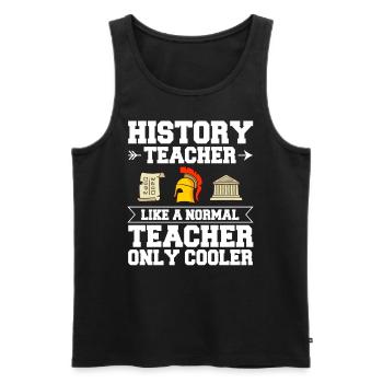Geschichte Lehrer Lektion Professor Historiker - Männer Premium Bio Tank Top - Schwarz - Vorne - AI Model Male 178 light (178cm)