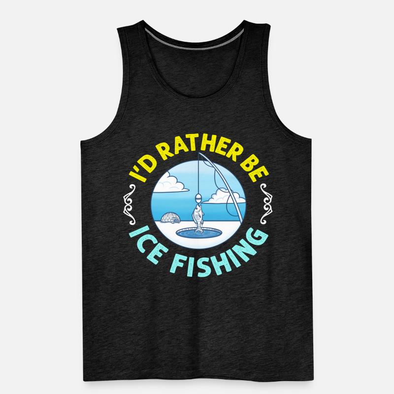 Eisfischen Fischer Eislöcher Eisbohrer Eis Fischen Männer Premium Bio Tank Top