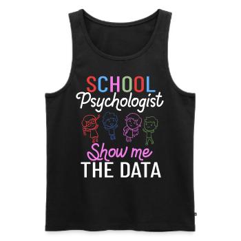 Schulpsychologe Schulpsychologie Psychologie - Männer Premium Bio Tank Top - Schwarz - Vorne - AI Model Male 178 light (178cm)