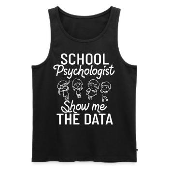 Schulpsychologe Schulpsychologie Psychologie - Männer Premium Bio Tank Top - Schwarz - Vorne - AI Model Male 178 light (178cm)