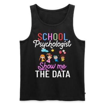 Schulpsychologe Schulpsychologie Psychologie - Männer Premium Bio Tank Top - Schwarz - Vorne - AI Model Male 178 light (178cm)