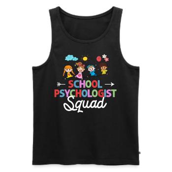 Schulpsychologe Schulpsychologie Psychologie - Männer Premium Bio Tank Top - Schwarz - Vorne - AI Model Male 178 light (178cm)