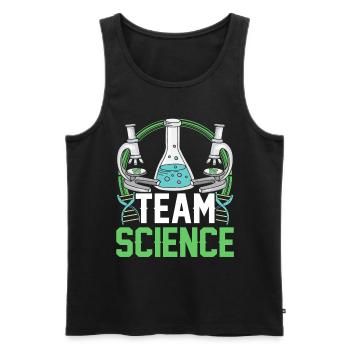 Équipe Science Scientifiques Dictons scientifiques - Débardeur bio Premium Homme - noir - Devant - Michal (187cm)