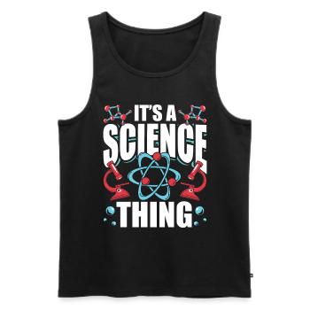 Est une chose scientifique scientifique - Débardeur bio Premium Homme - noir - Devant - Michal (187cm)