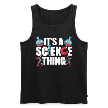 Est une chose scientifique scientifique - Débardeur bio Premium Homme - noir - Devant - Michal (187cm)