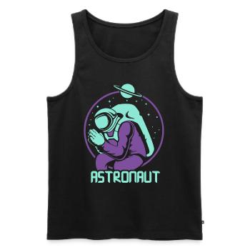 Astronaut Astronomy Rocket Space Planets - Men's Premium Organic Tank Top - black - Front - AI Model Male 178 light (178cm)
