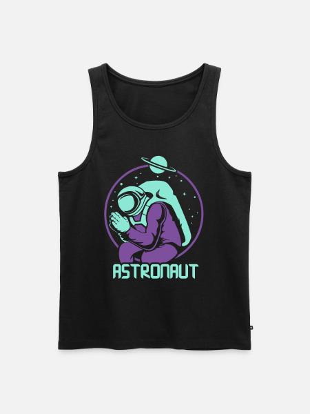 Astronaut Astronomy Rocket Space Planets - Men's Premium Organic Tank Top - black