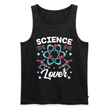 Lovers of Science Sayings Team Science - Men's Premium Organic Tank Top - black - Front - Michal (187cm)
