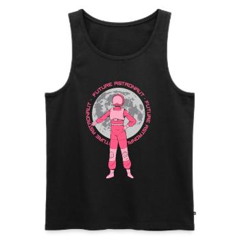 Fusée d’astronomie spatiale des futurs astronautes - Débardeur bio Premium Homme - noir - Devant - Michal (187cm)