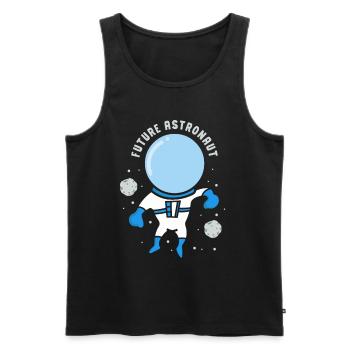 Fusée spatiale d’astronomie des futurs astronautes - Débardeur bio Premium Homme - noir - Devant - Michal (187cm)
