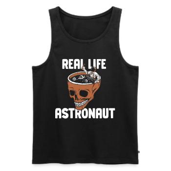 Real Life Astronaut Astronomie Weltraum Rakete - Männer Premium Bio Tank Top - Schwarz - Vorne - Michal (187cm)