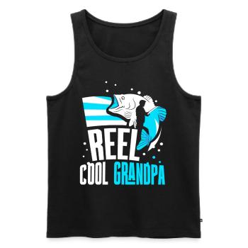 Reel Cool Grandpa Fishing Angler Fishing Fishermen - Débardeur bio Premium Homme - noir - Devant - Michal (187cm)