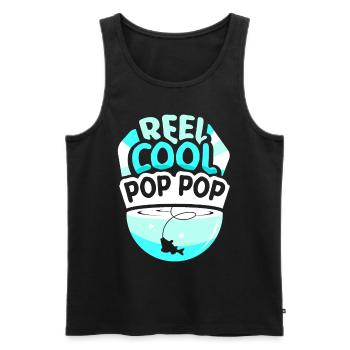Reel Cool Opa Fischen Fischer Angler Angeln - Männer Premium Bio Tank Top - Schwarz - Vorne - Michal (187cm)