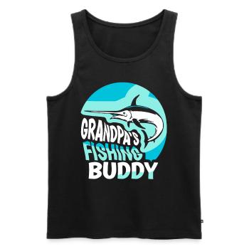 Grandfather's fishing buddy fishing fishing friend fishing - Men's Premium Organic Tank Top - black - Front - Michal (187cm)