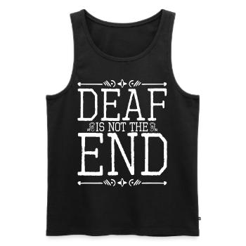 Deaf Is Not The End - Men's Premium Organic Tank Top - black - Front - Michal (187cm)