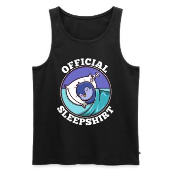 Official sleepshirt penguin - Männer Premium Bio Tank Top - Schwarz - Vorne - Michal (187cm)