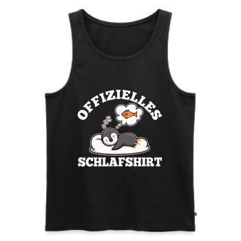 Offizielles schlafshirt Pinguin - Männer Premium Bio Tank Top - Schwarz - Vorne - Michal (187cm)