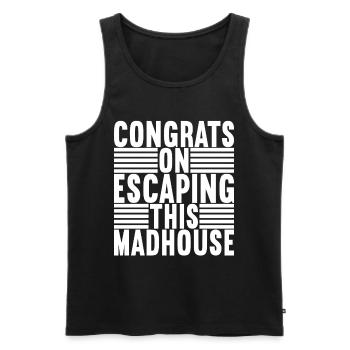 Farewell gift from colleague Jobwechsel - Men's Premium Organic Tank Top - black - Front - Michal (187cm)