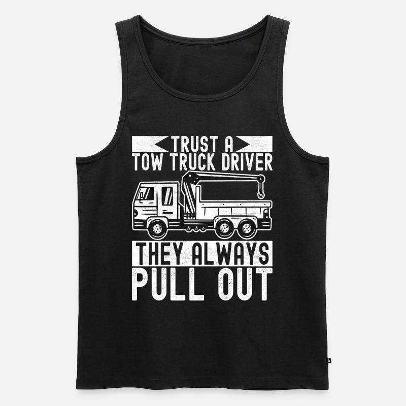 Abschleppwagen Abschleppdienst - Männer Premium Bio Tank Top - Schwarz