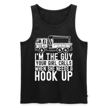 Abschleppwagen Abschleppdienst - Männer Premium Bio Tank Top - Schwarz - Vorne - AI Model Male 178 light (178cm)