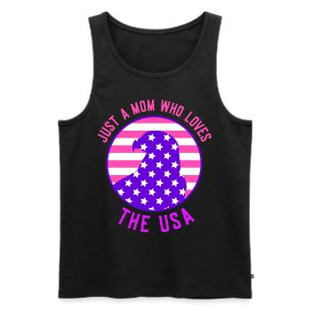 Seulement une mère qui aime les États-Unis États-Unis Amérique - Débardeur bio Premium Homme - noir - Devant - Michal (187cm)