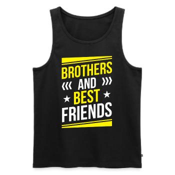 Brüder Und Beste Freunde Bruder Freund Team - Männer Premium Bio Tank Top - Schwarz - Vorne - AI Model Male 178 light (178cm)