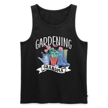 Gartenarbeit Oma Großmutter Gärtnerin Garten - Männer Premium Bio Tank Top - Schwarz - Vorne - AI Model Male 178 light (178cm)
