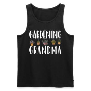 Gartenarbeit Oma Gärtnerin Großmutter Garten - Männer Premium Bio Tank Top - Schwarz - Vorne - AI Model Male 178 light (178cm)