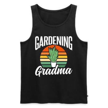 Gartenarbeit Oma Garten Großmutter Gärtnerin - Männer Premium Bio Tank Top - Schwarz - Vorne - AI Model Male 178 light (178cm)
