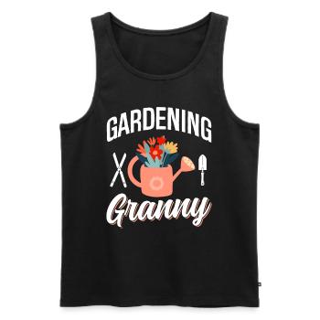 Gartenarbeit Oma Gärtnerin Garten Großmutter - Männer Premium Bio Tank Top - Schwarz - Vorne - AI Model Male 178 light (178cm)