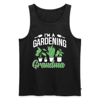 Ich Bin Eine Gärtnernde Oma Großmutter Garten - Männer Premium Bio Tank Top - Schwarz - Vorne - AI Model Male 178 light (178cm)
