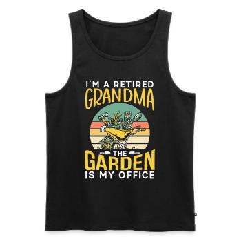 Ich Bin Eine Großmutter Im Ruhestand Oma Garten - Männer Premium Bio Tank Top - Schwarz - Vorne - AI Model Male 178 light (178cm)