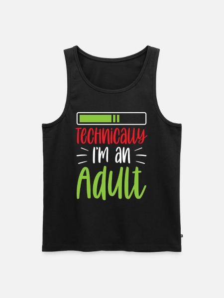 Technically, I'm an adult puberty - Men's Premium Organic Tank Top - black